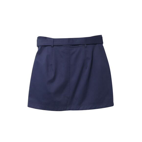 Alexa Chung Patch Pocket Mini Skirt in Navy Blue Cotton